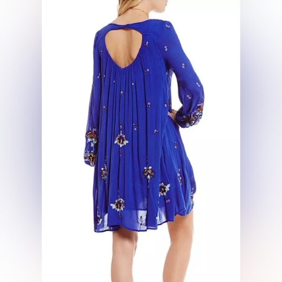 🎉HP🎉 Free People Oxford Blue Babydoll Dress Small - Picture 3 of 3